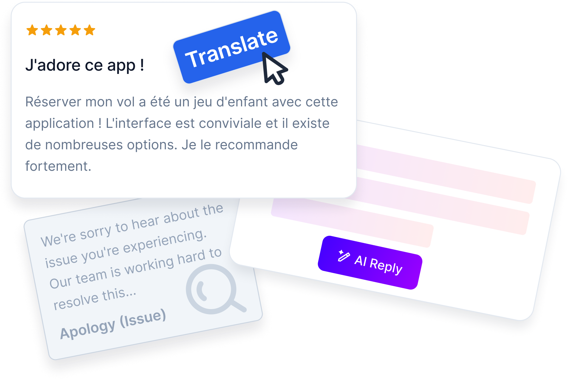 Drafting tools, AI replies, and translations